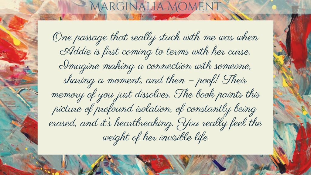 The image features a rectangular, off-white or light beige text box centered on a vibrant and abstract painted background. The background is a dynamic mix of various colors, including blues, reds, yellows, and whites, applied with visible brushstrokes and splatters, creating a textured and energetic feel. The colors blend and overlap, suggesting movement and artistic expression.
At the very top of the image, partially obscured by the background, are the words "MARGINALIA MOMENT" in a smaller, sans-serif, dark gray font.
Transcript of the Words in the Text Box:
"What is a person, if not the
marks they leave behind?"